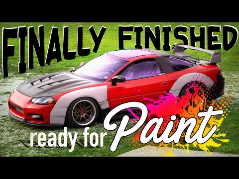 Widebody 3000gt VR4 is finally ready for paint. AeroCatch hood pin install and modified rear bumper.