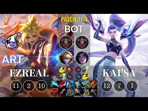 RJ Art Ezreal vs Kai'Sa Bot - KR Patch 11.4