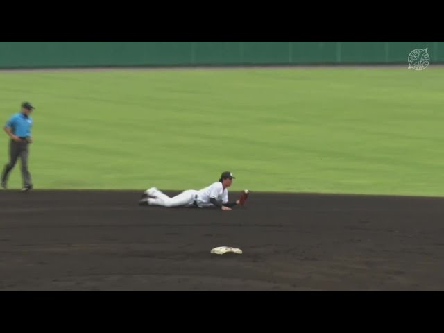 【ファーム】超ファインプレー!! マリーンズ・茶谷健太 抜けたと思われた打球をダイビングキャッチ!! 2024年6月17日 千葉ロッテマリーンズ 対 オイシックス新潟アルビレックスBC