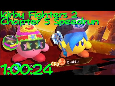Kirby Fighters 2 - Chapter 5 Speedrun in 1:00:24