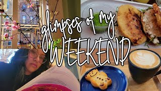 glimpses of my weekend | nyc food, coffee shop, reading vlog