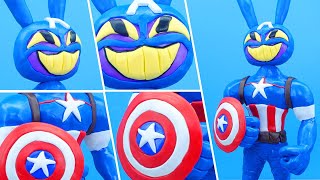 How to make Jax Mixed Captain America 🎪 The Amazing Digital Circus TADC Clay Figure