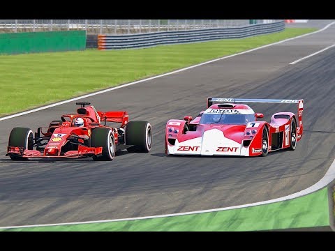Ferrari F1 2018 vs Toyota GT-One - Monza