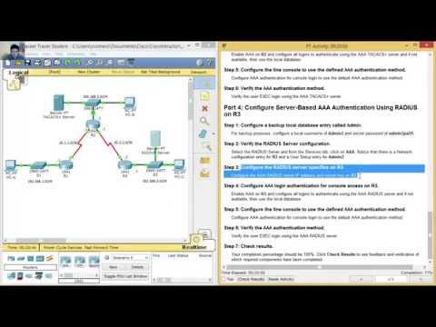 3.6.1.2 Packet Tracer - Configure AAA Authentication on Cisco Routers