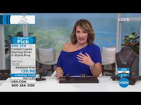 Colleen Lopez Sterling Silver 5Stone Tanzanite Ring