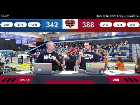 Event Stream - Sep 19 stream thumbnail for Arizona Robotics League Qualifier 4