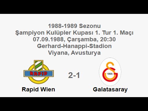 Rapid Wien 2-1 Galatasaray 07.09.1988 - 1988-1989 Champion Clubs' Cup 1st Round 1st Leg (Ver. 3)