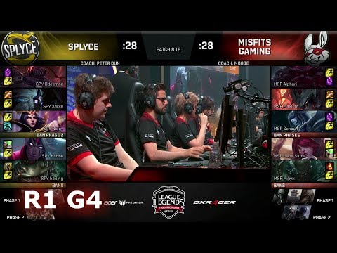 Splyce vs Misfits - Game 4 | Round 1 EU Regional Qualifier for S8 Worlds 2018 | MSF vs SPY G4