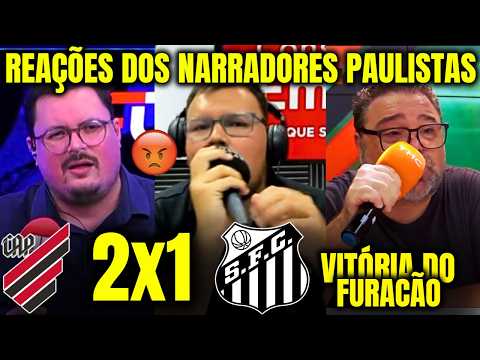 Reactions of São Paulo commentators to Santos' defeat against Athletico PR 2-1.
