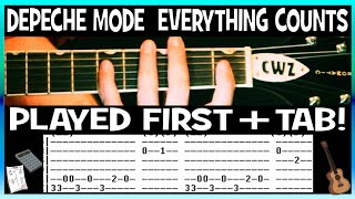 Depeche Mode Everything Counts Guitar Chords Lesson &amp; Tab Tutorial