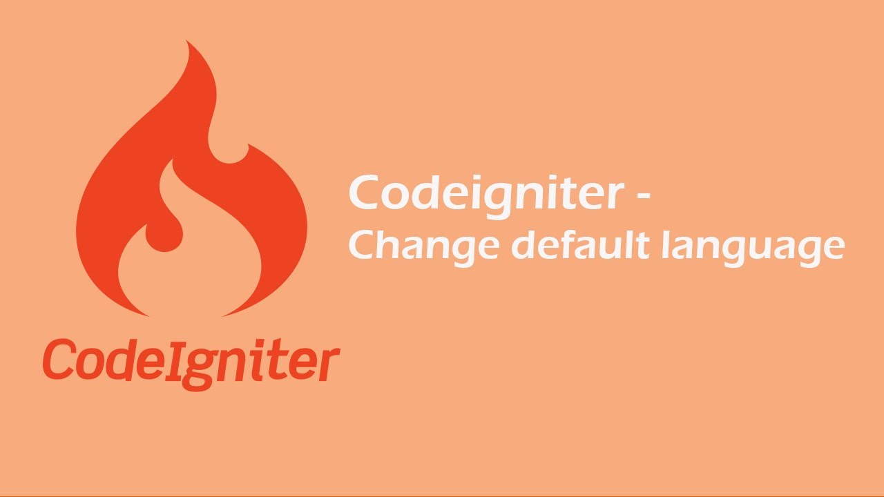 Codeigniter - Change default language