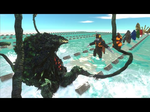 BIOLLANTE VS GHIDORAH DEATH RUN - Animal Revolt Battle Simulator