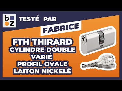 Cylindre double varié à profil ovale - laiton nickelé FTH THIRARD