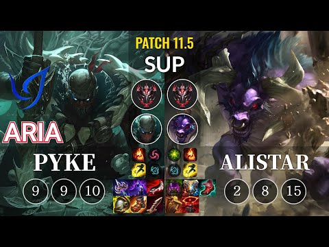 CGA Aria Pyke vs Alistar Sup - KR Patch 11.5