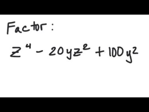 Factoring: Factor z^4 - 20y z^2 + 100y^2