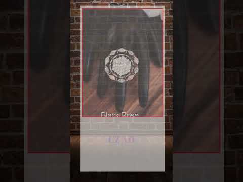 Cz ad jewelry black rodium polish fancy design beautiful cz ...