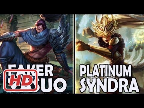 FAKER plays YASUO vs A Korean PLATINUM SYNDRA