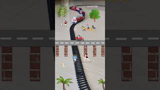 Lady is trying to save the dog and the train is approaching fast | Excavator is going on the bridge