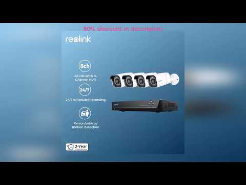 #Reolink 4K Security Camera System 8MP 24/7 Recording PoE IP Cam CCTV Video Surveillance Camera N
