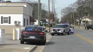 Fallen Harnett County Deputy Chris Johnson procession to Crumpler Honeycutt Funeral Home