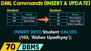 DML Commands - INSERT and UPDATE