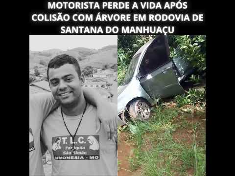 Motorista perde a vida após colisão com árvore em rodovia de Santana do Manhuaçu