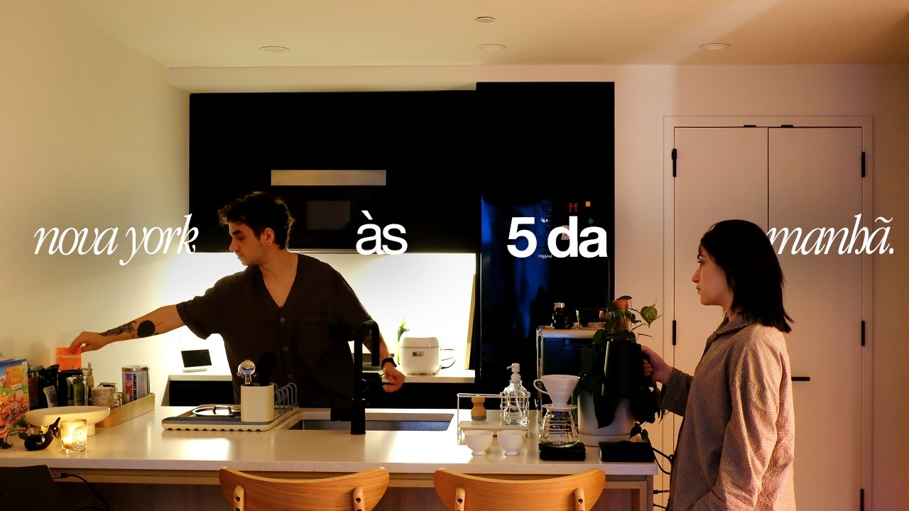 nós acordamos às 5 da manhã pra ver se vale a pena