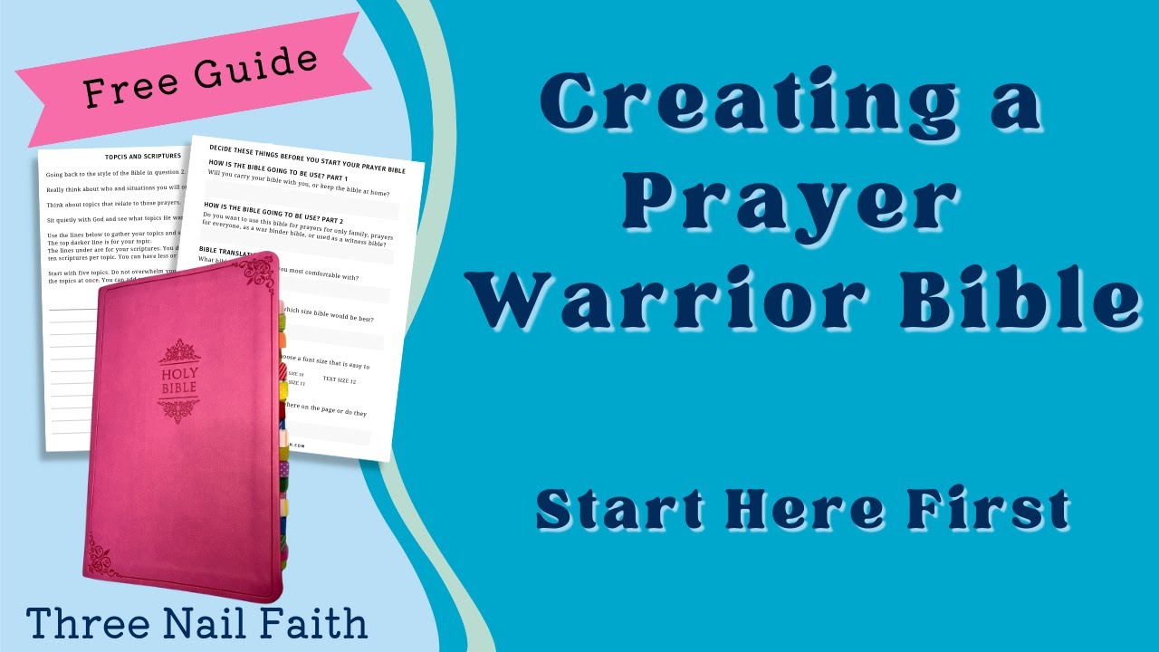 Prayer Bible Start Here | What Do You Need To Know Before You Start A Prayer Bible | Free Guide