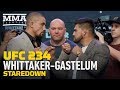 UFC 234: Robert Whittaker vs. Kelvin Gastelum Press Conference Staredown - MMA Fighting
