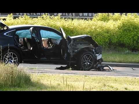 Wypadek drogowy w Gdańsku na Armii Krajowej 30 czerwca 2019. Służby ratunkowe