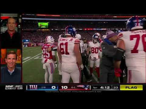 Peyton & Eli Manning React to The Jaxson Dart Hit | Monday Night Football with Peyton & Eli