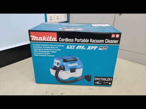 Makita DVC750LZX1 dulkių siurblys (be akumuliatorių ir kroviklio) video