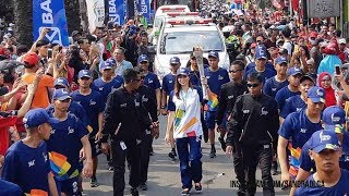 Prosesi Kedatangan dan Penyerahan Obor Asian Games 2018 di Kebun Binatang Ragunan
