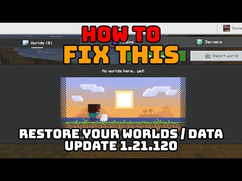 How to Fix Deleted Worlds and Data on Minecraft Bedrock 1.21.120 Update!