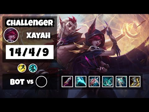 Xayah vs Kai'Sa EU Challenger BOT (14/4/9) - v11.8