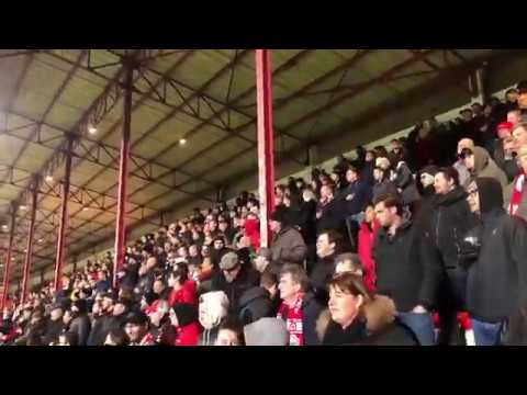 07/03/2020 Sfeer RAFC fans in Kortrijk