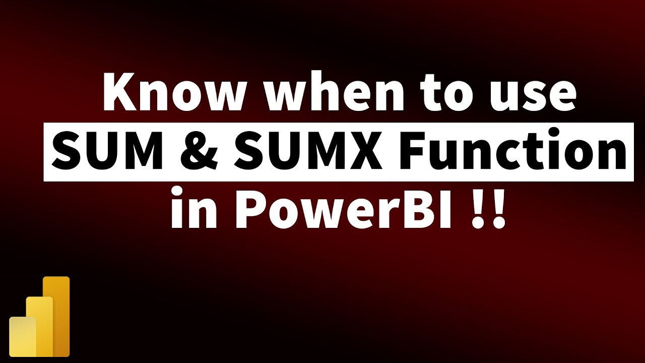 Difference between SUM and SUMX Function explained in PowerBI | MiTutorials