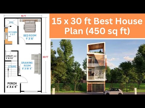 15x30 House Plan 15 x 30 Ghar Ka Naksha Small House Plans Design 450 sq ft house Plans