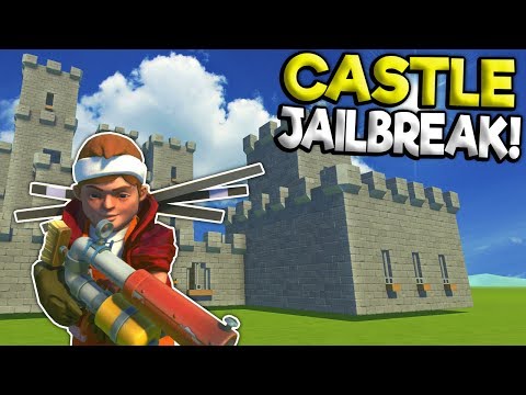 JAILBREAK ESCAPE IN A CASTLE! - Scrap Mechanic Multiplayer Gameplay - Cops VS Robbers