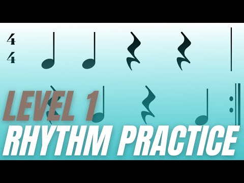 Clap Along Quater Notes and Quarter Rests // RHYTHM PRACTICE LEVEL 1