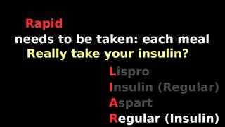 Insulin Pharm Mnemonic (2/5): Rapid, Intermediate, Long-acting: Diabetes blood sugar management