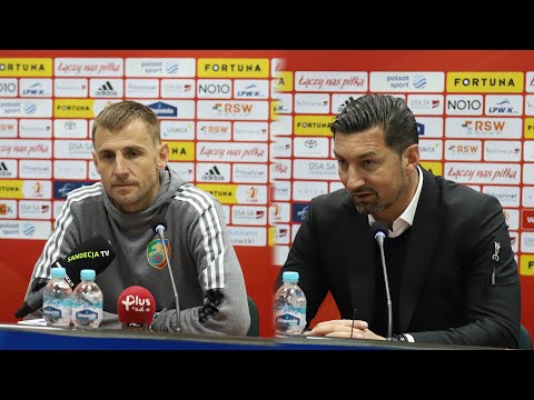 2022-04-23 Miedź Legnica - Sandecja Nowy Sącz 0-0, pomeczowa konferencja prasowa