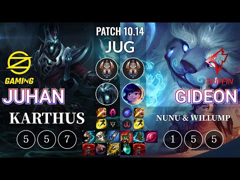 OZ Juhan Karthus vs GRF GIDEON Nunu & Willump Jungle - KR Patch 10.14