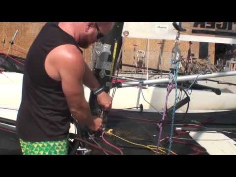 Rigging the Mainsheet and Downhaul