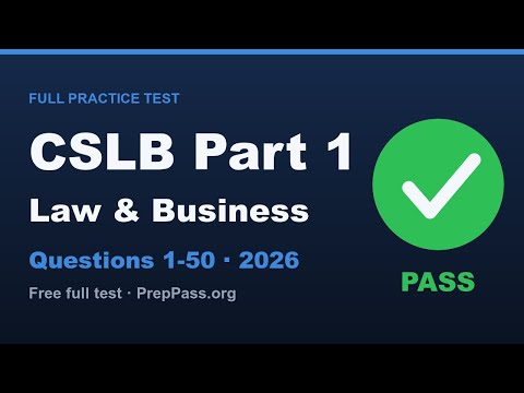 Cslb Exam Prep