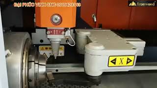 Combo Máy cắt Laser ống ironwood nạp phôi tự động nguồn cắt 3000w