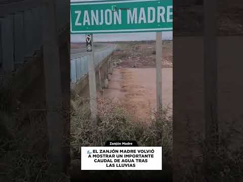 🌧️ Las Plumas: el Zanjón Madre volvió a correr con un importante caudal de agua