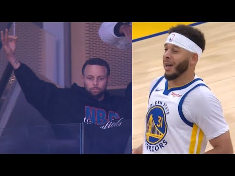 Steph Curry loving watching Seth Curry cook in his Warriors debut vs OKC 🔥