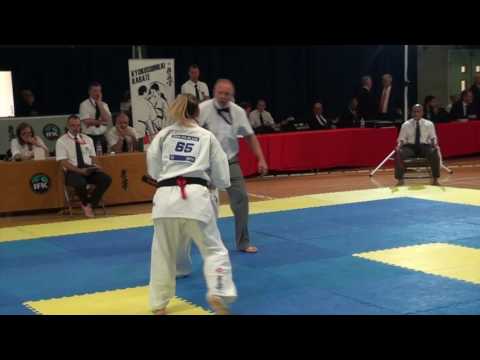 British Karate Kyokushinkai 8th Cup of Europe Anett Leiter v Rocio Maldonado