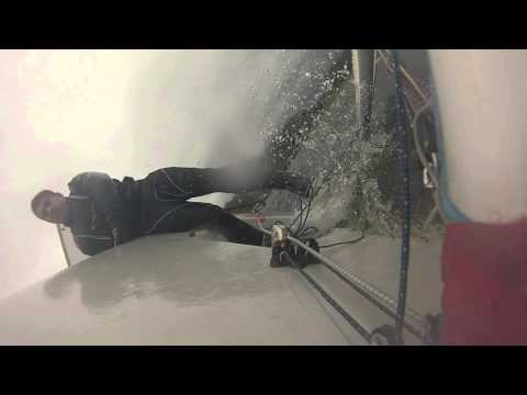 CHEW LASER TRAINING DAY - Hamish full of water capsizes